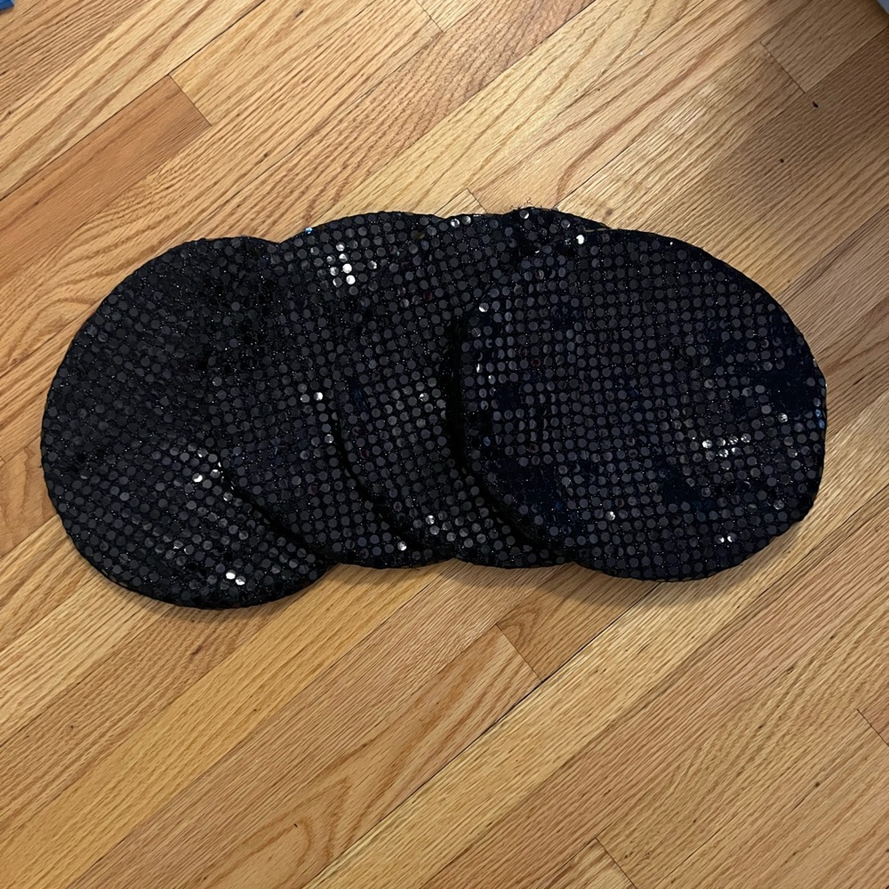 Black Sequin Berets